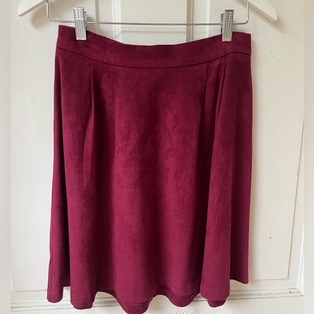 Skies Are Blue Faux Suede Skirt Small